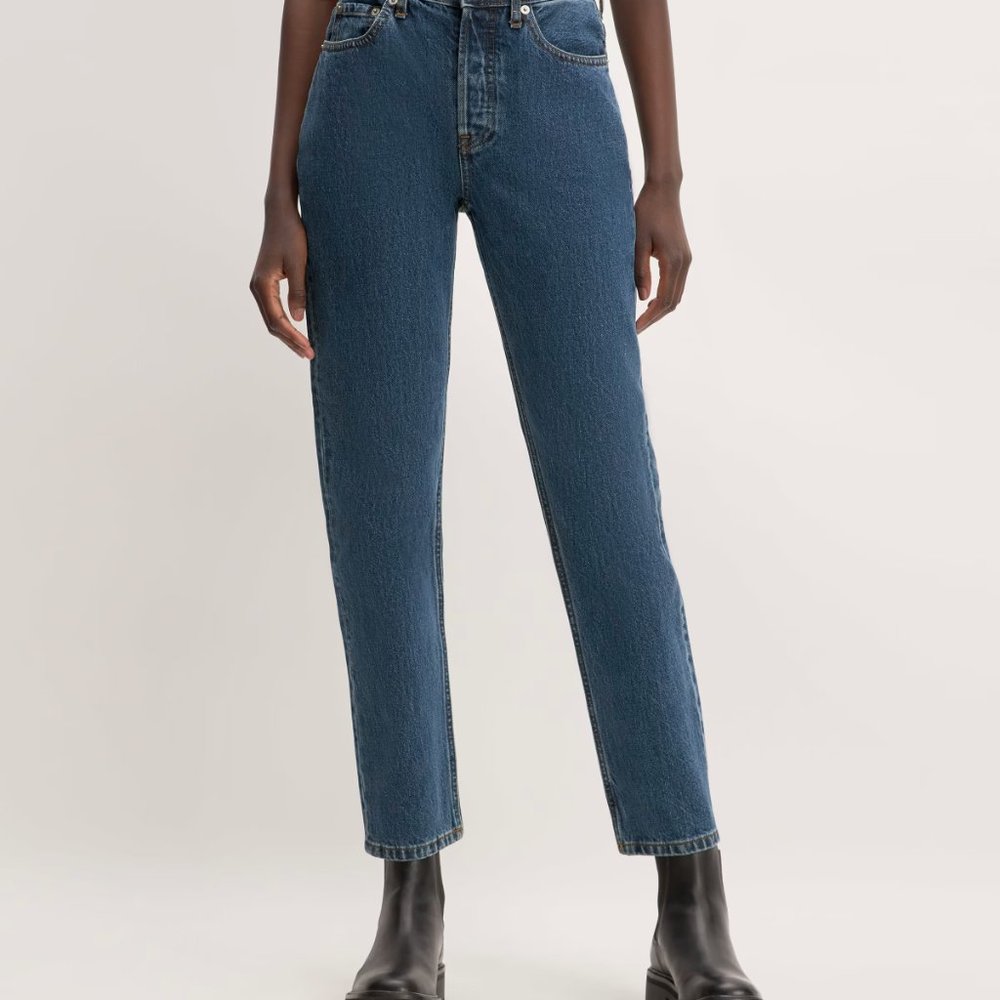 NWT Everlane 90s Cheeky Jean, Sz 30, Deep Atlantic (Cropped)